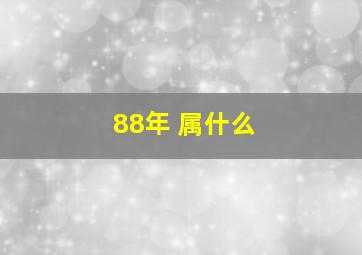 88年 属什么